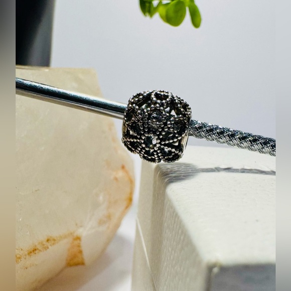 Authentic Pandora Openwork Roses Charm S925 Ale Sterling Silver - Picture 8 of 12
